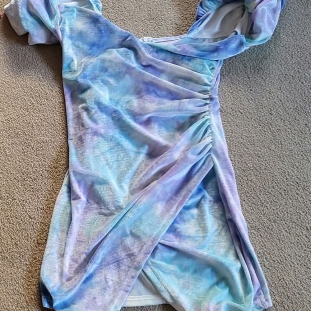 Tie-Dye Ruched Dress